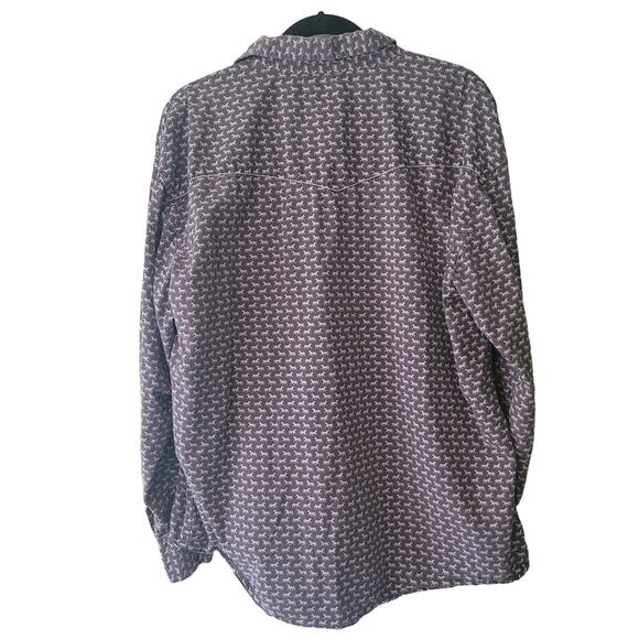 Red Ranch Size XL Premium Pearl Snap All Over Print Stud Horse Western - Picture 2 of 10